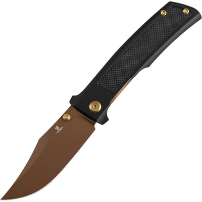 Tenable Bison - Rose Gold Nitro V with Black Aluminum with Frag Pattern handle B2108A3