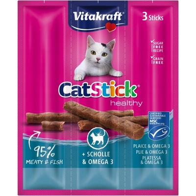 Vitakraft Cat Stick mini mäsové tyčinky s príchuťou platesy 18 g