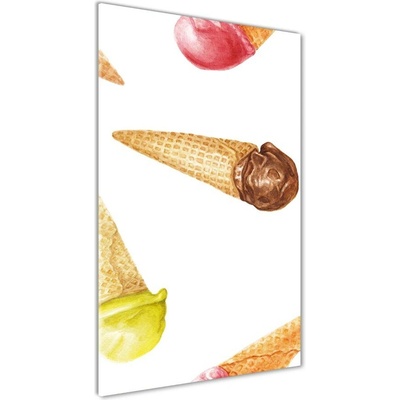 Vertikálny fotoobraz na skle Zmrzlina v kornútku 50x100 cm