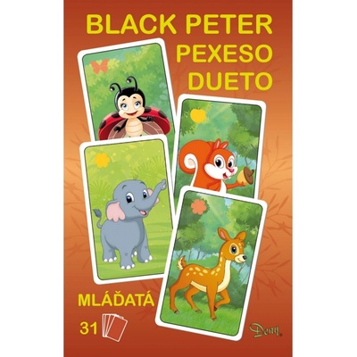 Černý Petr Pexeso Dueto Mláďata 3v1