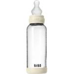 Bibs Стъклена бебешка бутилка Bibs - Със силиконов биберон, 240 ml, Ivory (50201216) - ozone