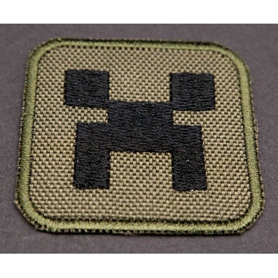 Nažehlovací záplata - Minecraft Zombie Obličej - rozměr 4,5 cm x 4,5 cm – Zbozi.Blesk.cz