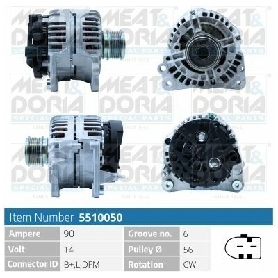 Alternátor MEAT & DORIA 5510050