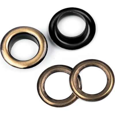 Průchodky s podložkou vnitřní Ø10 mm / vnější Ø16 mm Varianta: 4 staromosaz, Balení: 10 pár