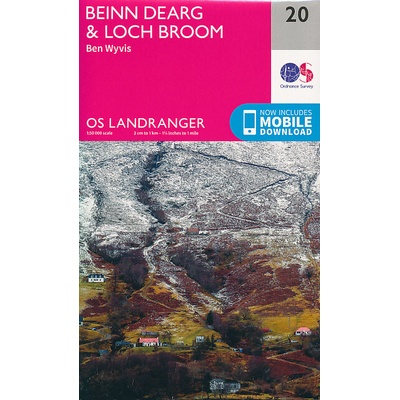 mapa Beinn Dearg, Loch Broom 1:50 t.