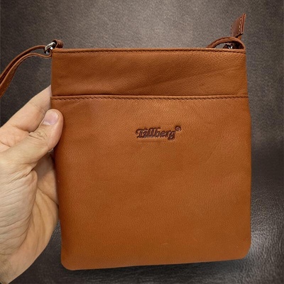 Zajímavý hnědý odstín kůže dámská crossbody taška