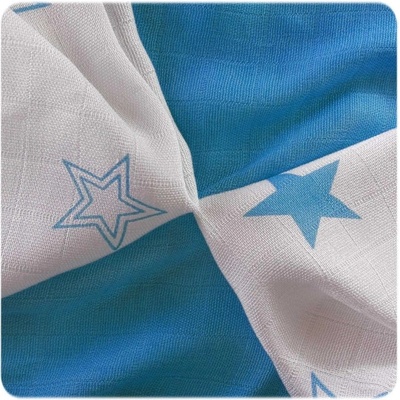 Kikko Bambusové plenové ubrousky bambus 30 x 30 cm Turquoise Little Stars 9 ks