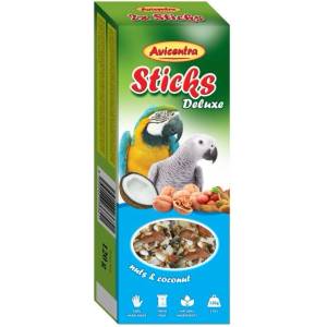 AVICENTRA Deluxe пръчици за големи папагали - вкус ядки и кокос, 2 бр