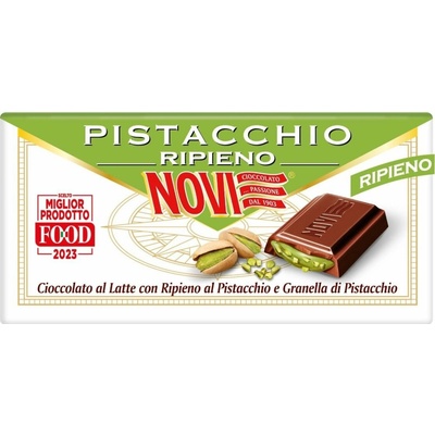 Novi jemná mliečna čokoláda s pistáciovou náplňou a sekanými pistáciami 20 x 105 g
