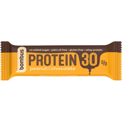 Bombus Protein 30% dvouvrstvé tyčinky s vysokým obsahem bílkovin Varianta: Peanut Chocolate 50 g