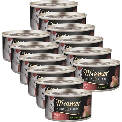 Miamor Feine Filets Naturell тонка риба и сьомга 12 x 80 г