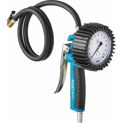 HAZET 9041G-1, Merač tlaku v pneumatikách kalibrovaný | manometer 0–12 bar, hadica 1000 mm