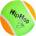 HIP HOP Dog tennis ball 10 cm mix