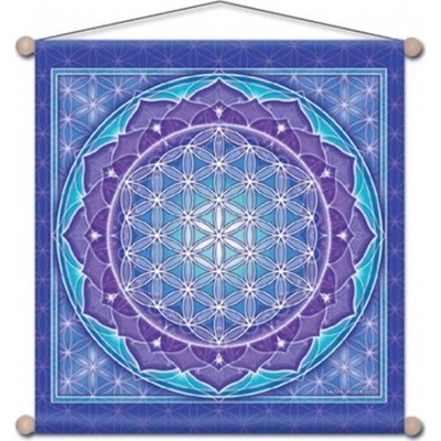 Nástenný dekor/baner - Kvet života 37,5cm