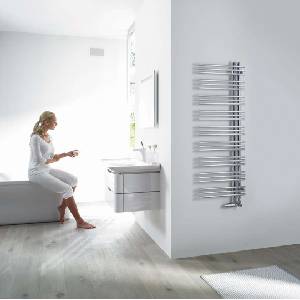 Zehnder Yucca Asym - Радиатор за баня 130х48 см, прав, единичен ред, хром YAC-130-050 (YAC-130-050)