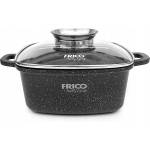 FRICO Тенджера с дозатор за мазнина frico fr 4402, 24х28х14 см, 4.4 литра, Мраморно покритие, Черен (h8482771534172)