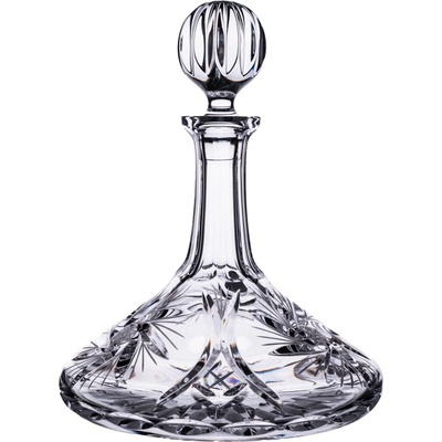Bohemia Crystal broušená karafa na likér, rum, whisky - brus Větrník 1000ml