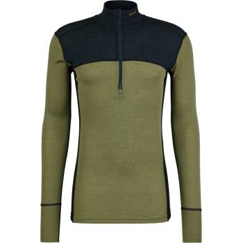 Devold Мъжко мериносово термобельо Devold Lauparen Merino 190 Zip Neck Merino base layer - Ink / Lichen / Black (015-1453-0511)