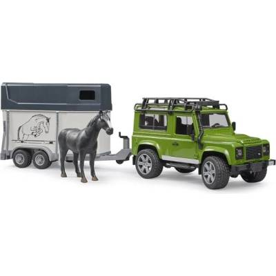 BRUDER 02592 Land Rover Defender с ремарке за кон и конче (02592)