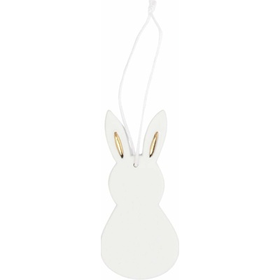 räder Závesná veľkonočná dekorácia White Rabbit / Gold Ears