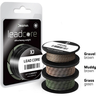 Delphin Olověná šňůra Leadcore kamufláž hnědá gravel 8m 45lb