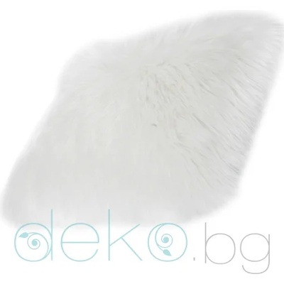 Декоративна възглавница Ovium с дълъг косъм бяла 40х40 см (222702760-040х040)