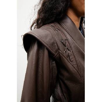 ANSWEAR Кожено палто Answear. LAB (WA25-MKD045)