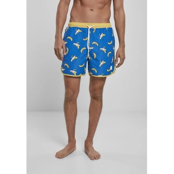 Urban Classics Бански гащета Urban classics Pattern Retro Big swimming shorts - Blue (Blue / Yellow)