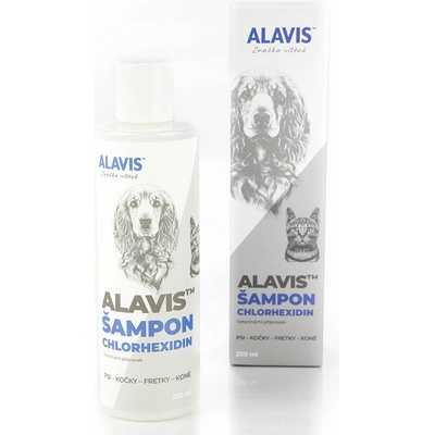ALAVIS CHLORHEXIDIN šampon pro psy kočky fretky koně 250 ml