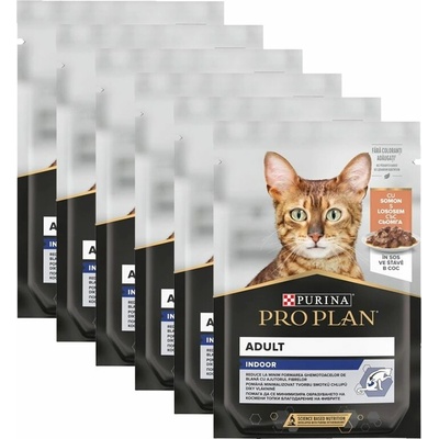 Pro Plan cat Indoor Losos v šťave 6 x 85 g