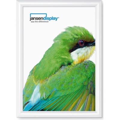 Jansen Display Klaprám A3 ostrý roh profil 25mm RAL 9003 bílá, 328 x 451 mm