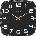 NeXtime Стенен часовник Classy Square черен (8816zw)