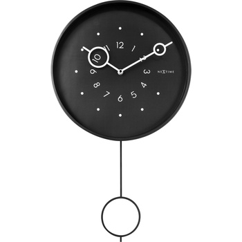 NeXtime Стенен часовник Loop черен (3295ZW)