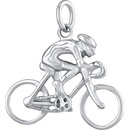 SILVEGO Stříbrný přívěsek cyklista PRMP14191
