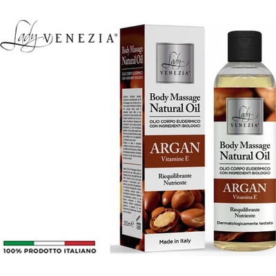 Lady Venezia Body Massage Natural Oil Argan tělový masážní přírodní olej s arganovým olejem 250 ml