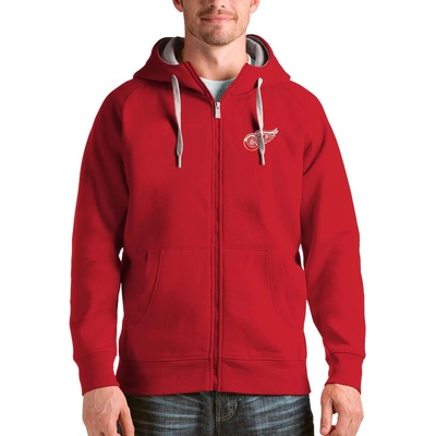 Antigua Detroit Red Wings Logo Victory Full-Zip Hoodie Red