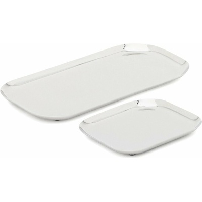 Nirela Kave Home Servírovacie tácky v súprave 2 ks z nehrdzavejúcej ocele 15x29 cm