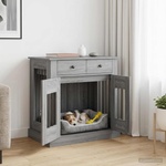 vidaXL Мебели за кучешка клетка Сив Сонома 80 x 47, 5 x 80 см (8014770)