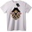 NOONEBRAND Тениска Skull с Качулка Ръце - S, White