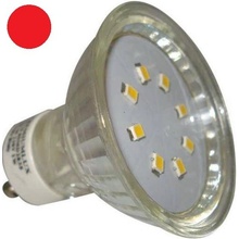 PremiumLED LED žárovka 1W 20xSMD2835 GU10 20lm ČERVENÁ