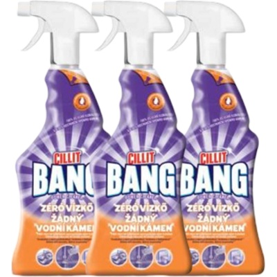 Cillit Спрей за почистване на замърсявания и котлен камък, 3x750ml