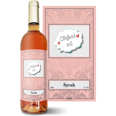 Sablio Chýbaš mi Syrah ružové suché víno 12 % 0,75 l (čistá fľaša)