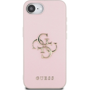 GUESS Калъф GUESS за iPhone 16e, PU Grained 4G Metal Logo, GUHCPSE4PGT4MBP (GUHCPSE4PGT4MBP)