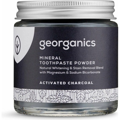 Georganics Minerální zubní prášek s aktivním uhlím 60 ml