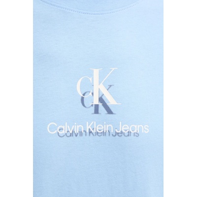 Calvin Klein Jeans Памучна тениска Calvin Klein Jeans в синьо с принт J30J327469 (J30J327469)