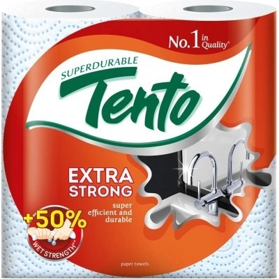 Tento Extra Strong kuchyňské papírové utěrky 3vrstvé 2× 17 m 2 role – Zbozi.Blesk.cz