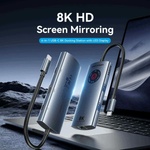 Vention докинг станция Docking Station Type-C - TQZHB - 8K, LED Display - HDMI, USB 3.0 x 2, USB-C 3.2 Gen 1, PD100W, LAN (1Gbps) (TQZHB) - tehnik