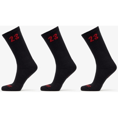 Jordan ESSENTIALS CREW SOCKS 3 PAIRS čierne
