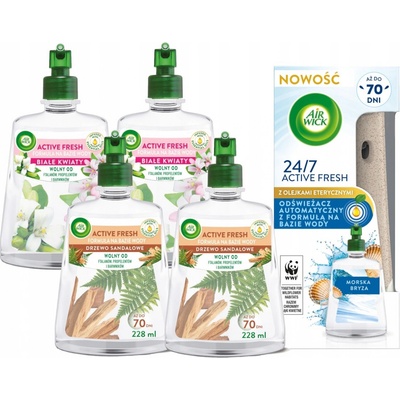 Air Wick Active Fresh Osvěžovač vzduchu Mořský vánek 5 x 228 ml