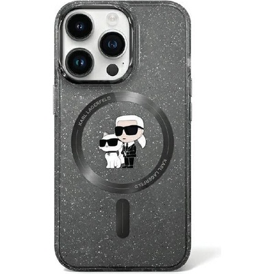 KARL LAGERFELD Кейс Karl Lagerfeld KLHMN61HGKCNOK за iPhone 11 / Xr 6.1", черен / черен, твърд, Karl&Choupette Glitter MagSafe (3666339162559)